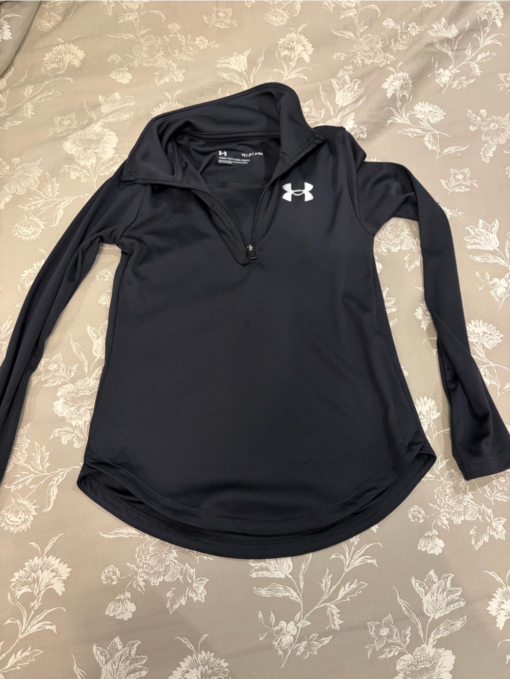 Under Armour Boy’s Black Quarter-Zip Performance Top